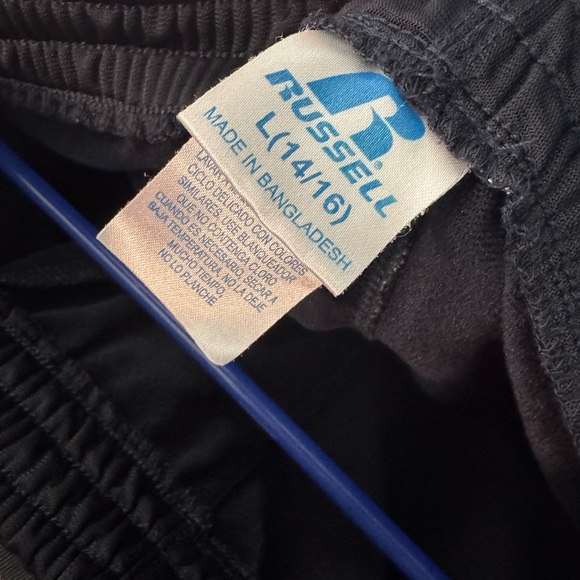 Russell Athletic Black and Orange Joggers with Elastic Waistband - Picture 3 of 3